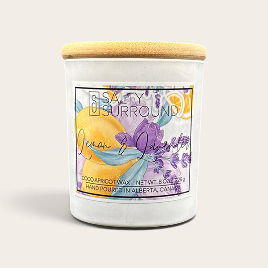 8 oz. Lemon & Lavender Wooden Wick Candle