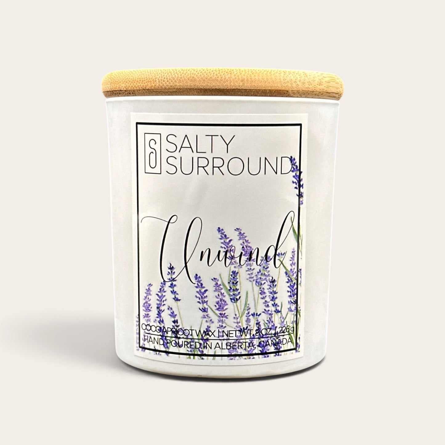 8 oz. Unwind Lavender Wooden Wick Candle