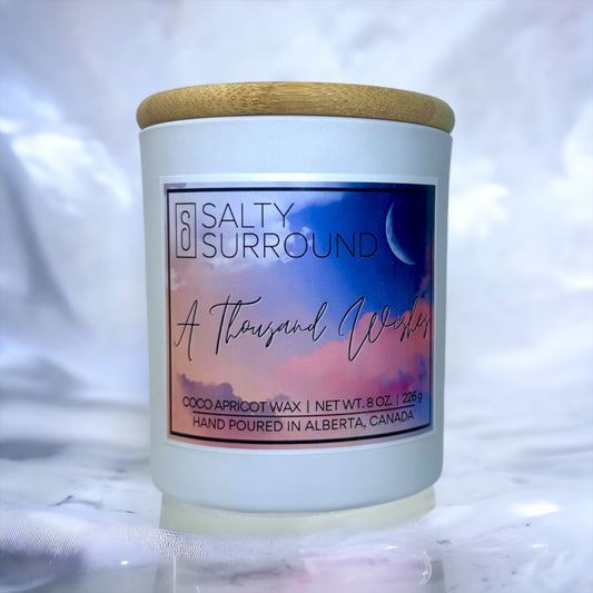 8 oz. A Thousand Wishes Wooden Wick Candle