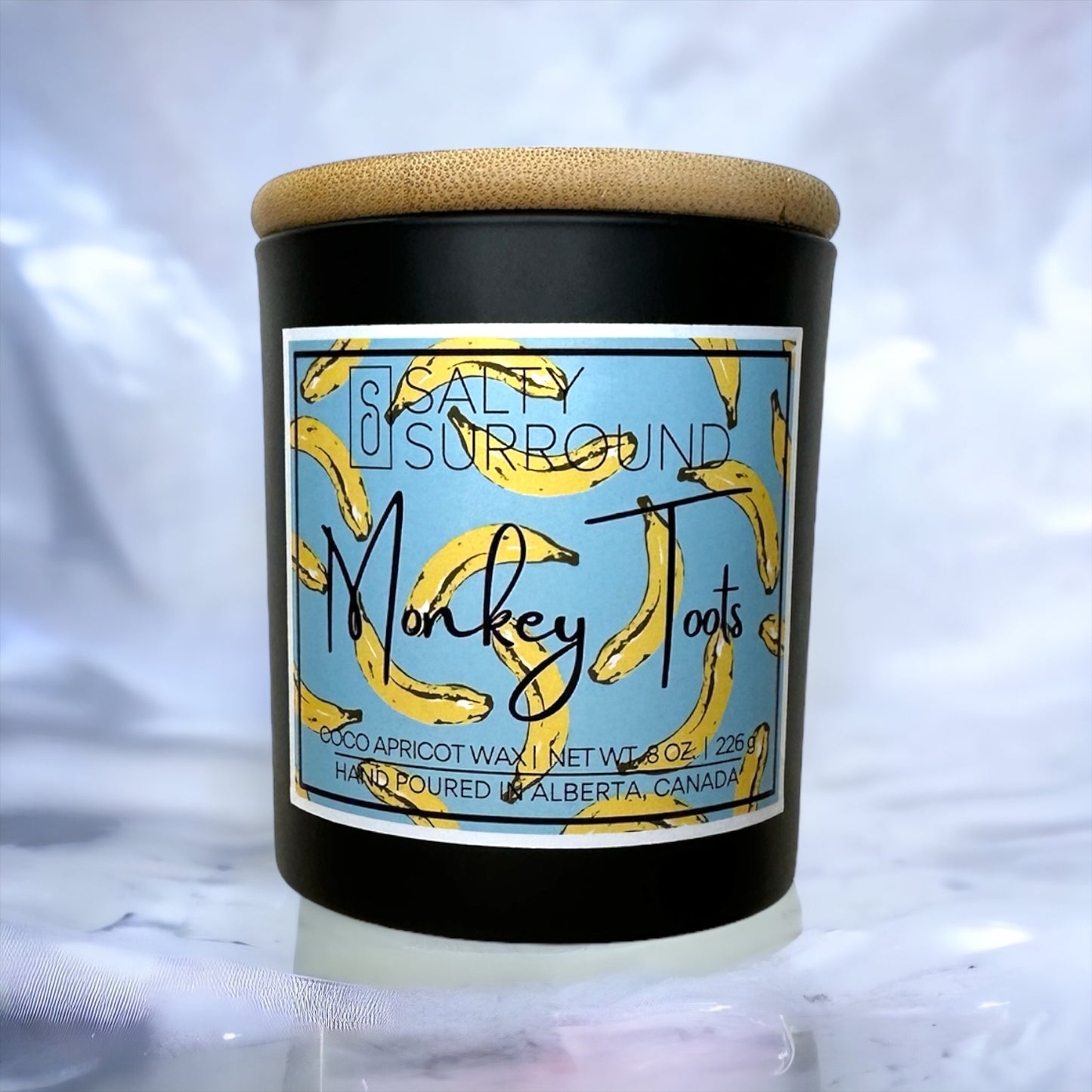 8 oz. Monkey Toots Wooden Wick Candle