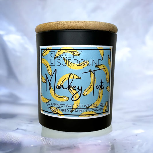 8 oz. Monkey Toots Wooden Wick Candle