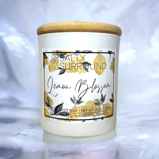 8 oz. Lemon Blossom Wooden Wick Candle