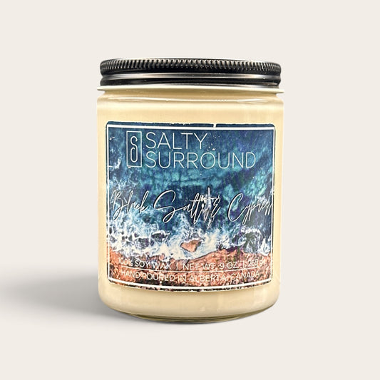 9 oz. Black Salt & Cypress Soy Candle
