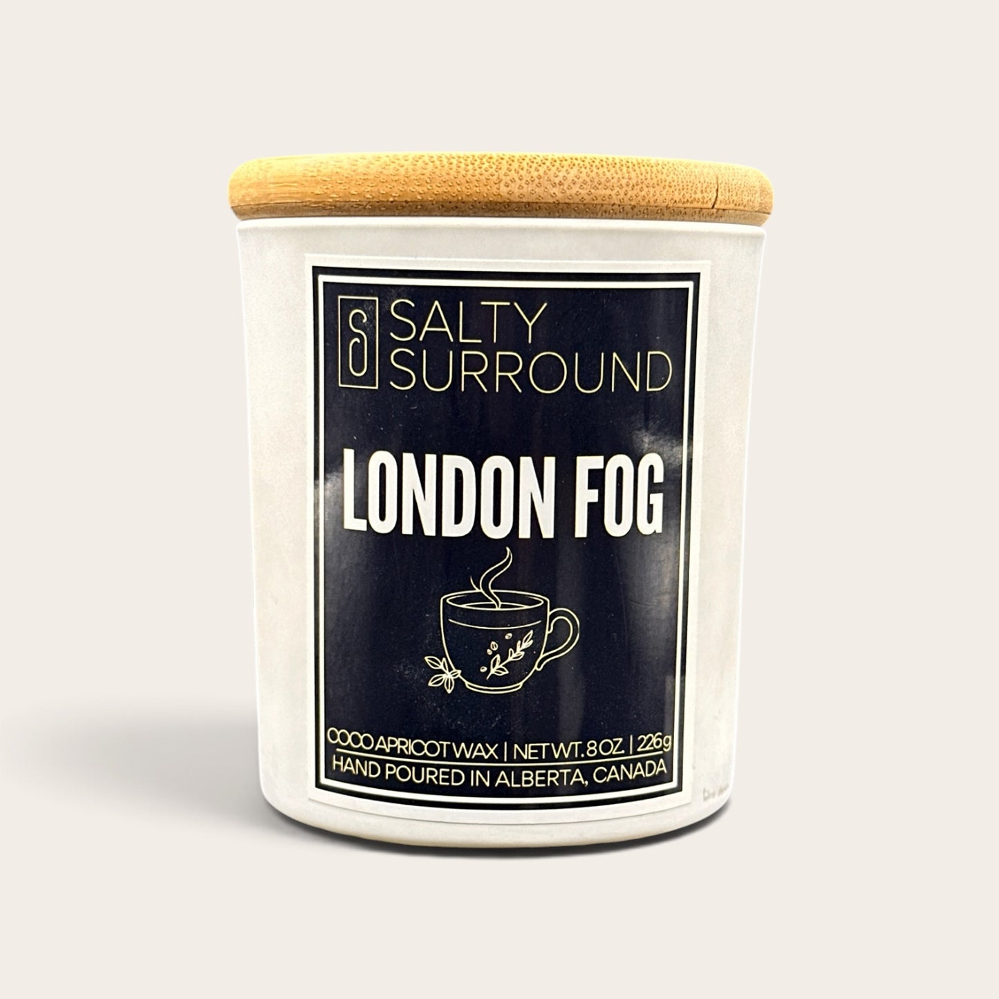 8 oz. London Fog Wooden Wick Candle