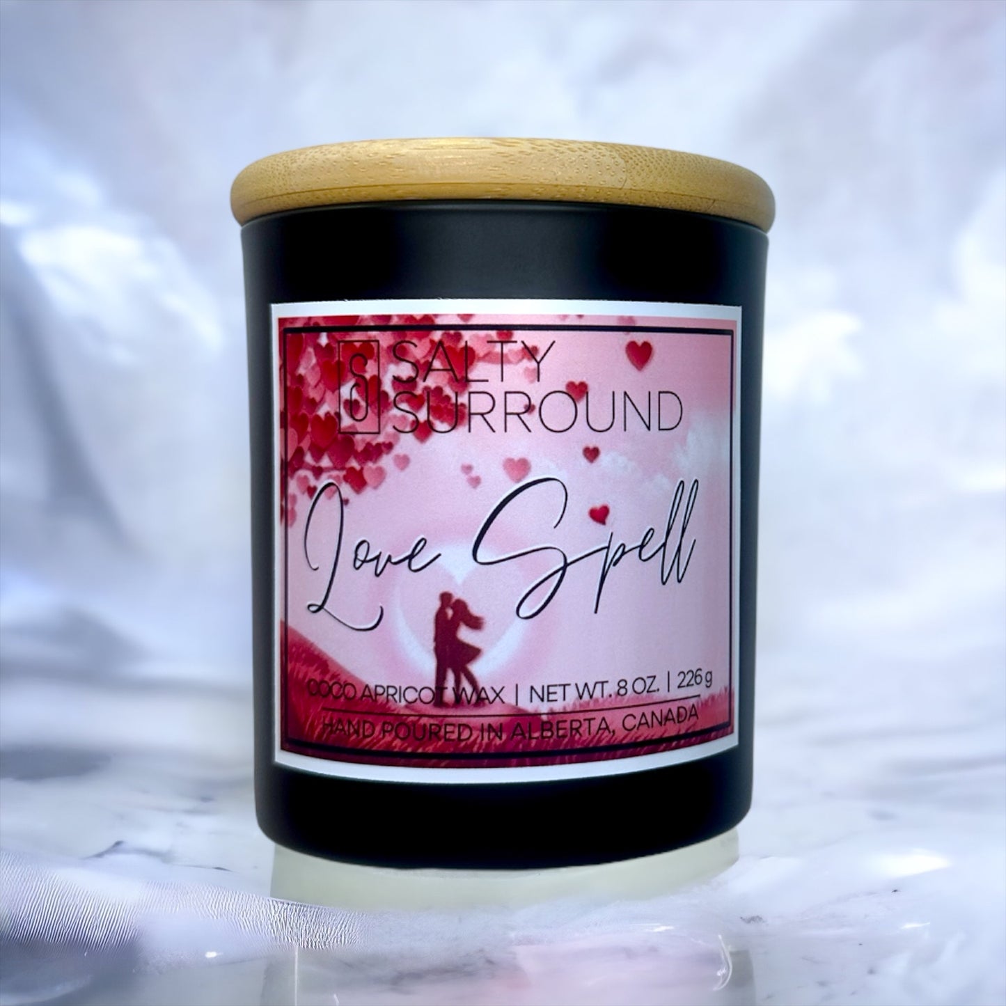 8 oz. Love Spell Wooden Wick Candle