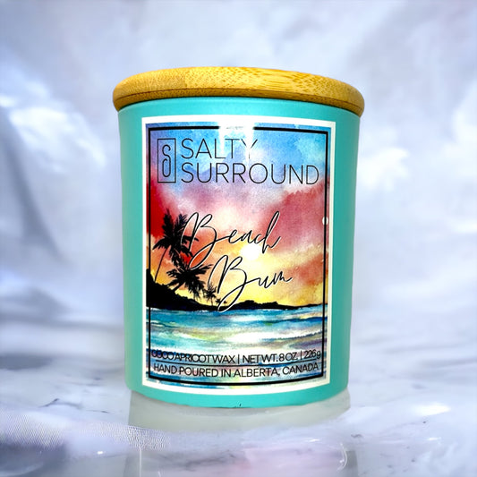 8 oz. Beach Bum Wooden Wick Candle