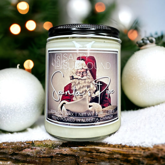 9 oz. Santa’s Pipe Soy Candle (Winter Collection)