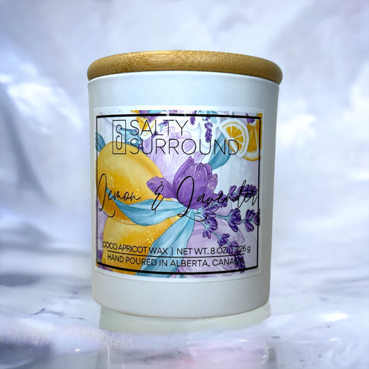 8 oz. Lemon & Lavender Wooden Wick Candle